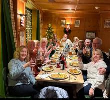 Rotarians and partners outside The Malthouse in Abergavenny